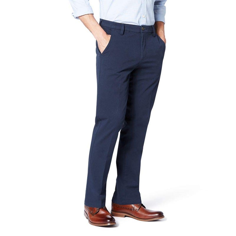 DockersÂ® Men's Slim Fit Signature Khaki Lux Cotton Stretch Pants, Navy, 32W x 29L - Image 2